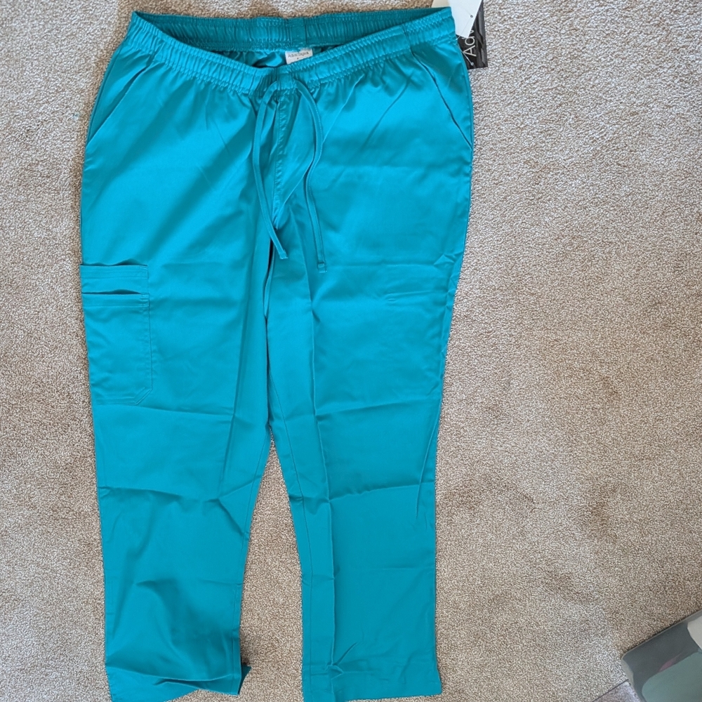 UA Advantage STRETCH Men's 6-Pocket Cargo Scrub Pants Medium Teal NWT